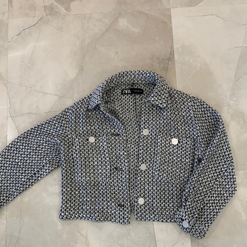 Zara cropped tweed jacket - S